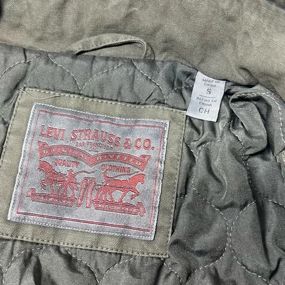 🚫SOLD! •NWT🤩 |•LEVI'S•| Military 5 Pocket Lined Cotton Jacket Sz Small - Picture 10 of 15